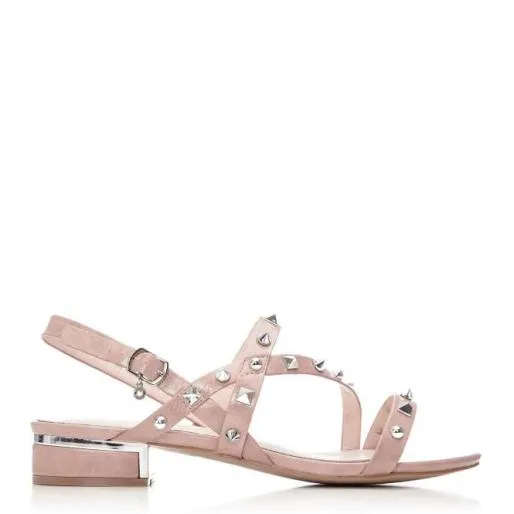 Normanie Nude Porvair Women Moda In Pelle Flat Sandals