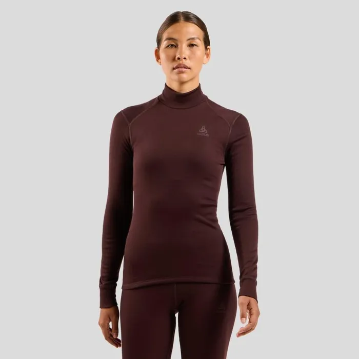 Odlo Base Layers The Active Warm Base Layer Turtleneck Fudge 8211 Women