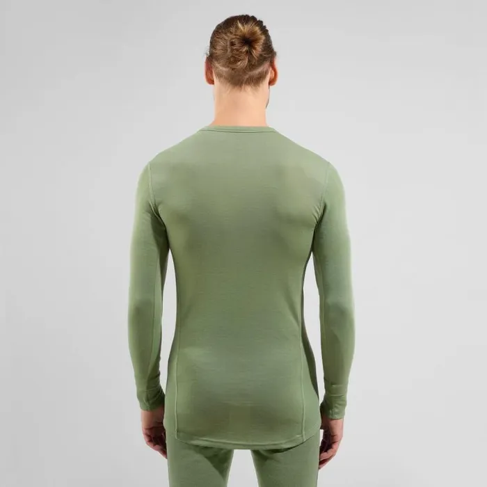Odlo Base Layers The Active Warm Graphic Base Layer Top Matte Green 8211 Men