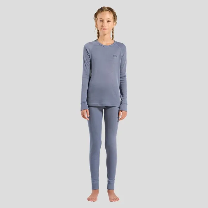 Odlo Base Layers The Active Warm Heritage Base Layer Set Folkstone Gray 8211 Kids