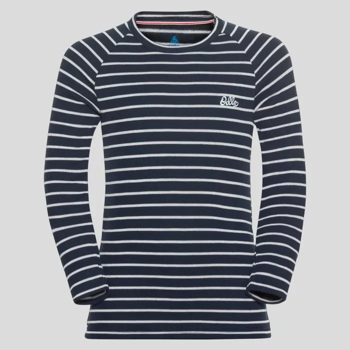 Odlo Base Layers The Active Warm Originals 039 Base Layer Top Dark Sapphire 8211 Odlo Silver Grey 8211 Kids