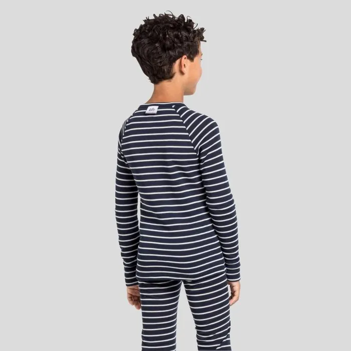 Odlo Base Layers The Active Warm Originals 039 Base Layer Top Dark Sapphire 8211 Odlo Silver Grey 8211 Kids