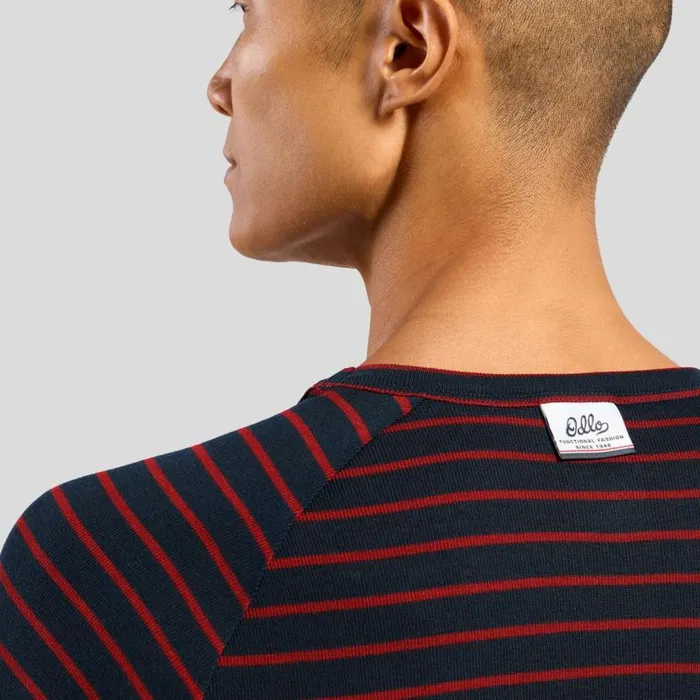 Odlo Base Layers The Active Warm Originals Base Layer Top Dark Sapphire 8211 Sundried Tomato 8211 Men
