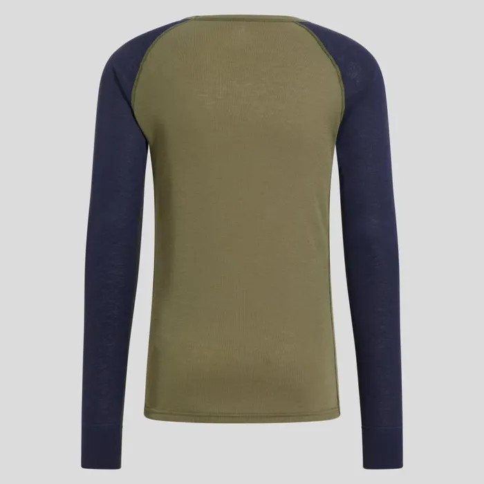 Odlo Base Layers The Active Warm Print Base Layer Set Burnt Olive 8211 Dark Sapphire 8211 Men