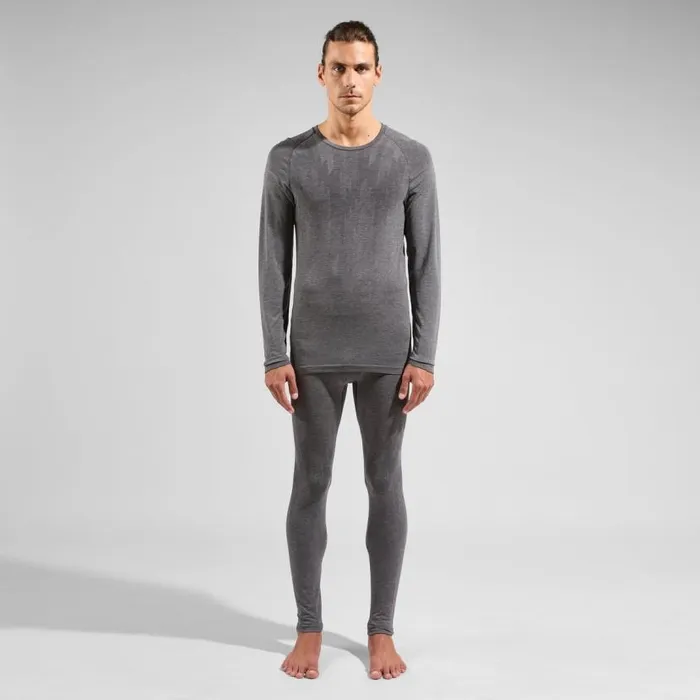 Odlo Base Layers The Kinship Light Base Layer Top Grey Melange 8211 Black 8211 Men