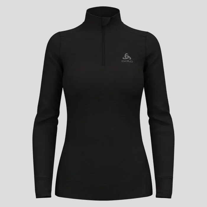 Odlo Base Layers The Natural Merino 200 Base Layer HalfZip Black 8211 Women