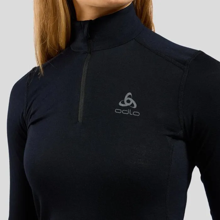 Odlo Base Layers The Natural Merino 200 Base Layer HalfZip Black 8211 Women