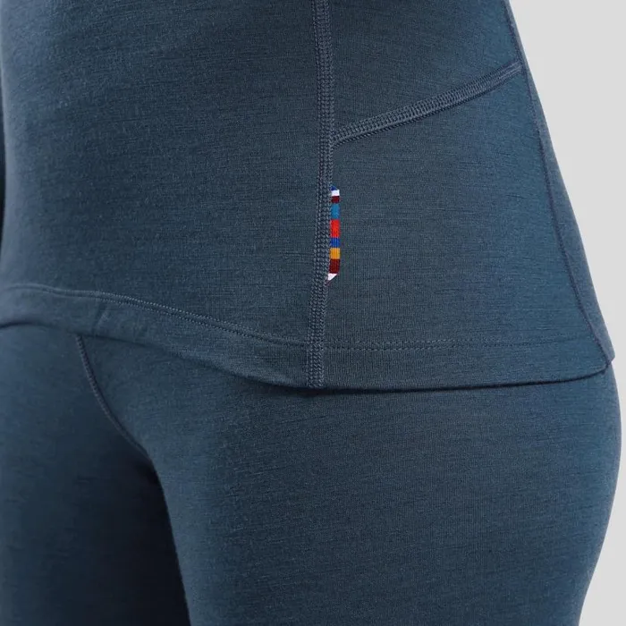 Odlo Base Layers The Natural Merino Warm Base Layer Set Blue Wing Teal 8211 Blue Ashes 8211 Women