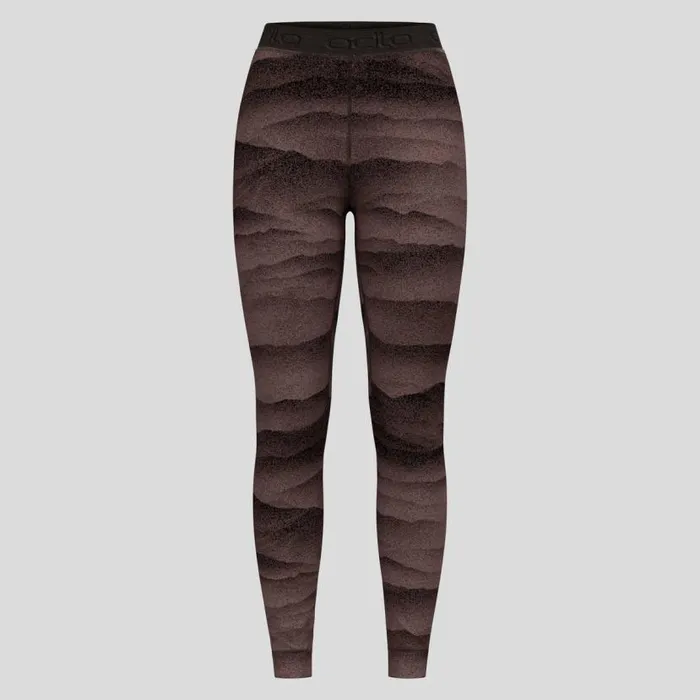 Odlo Base Layers The Natural Merino Warm Jacquard Base Layer Bottoms Fudge 8211 Black 8211 Women