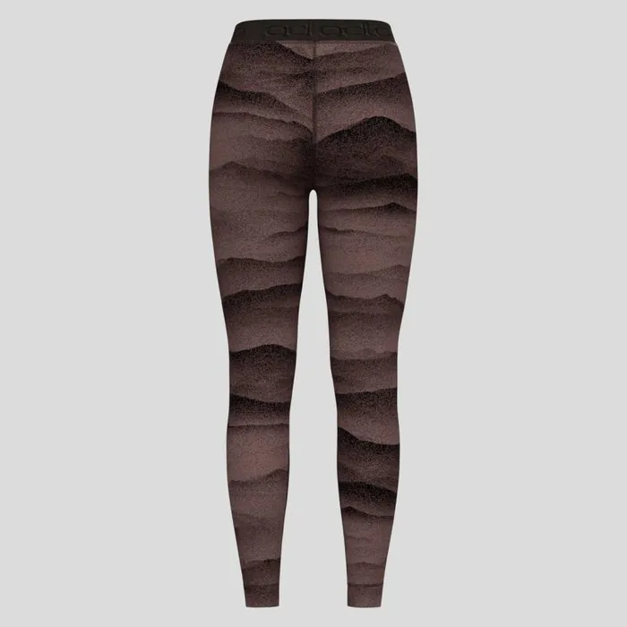Odlo Base Layers The Natural Merino Warm Jacquard Base Layer Bottoms Fudge 8211 Black 8211 Women