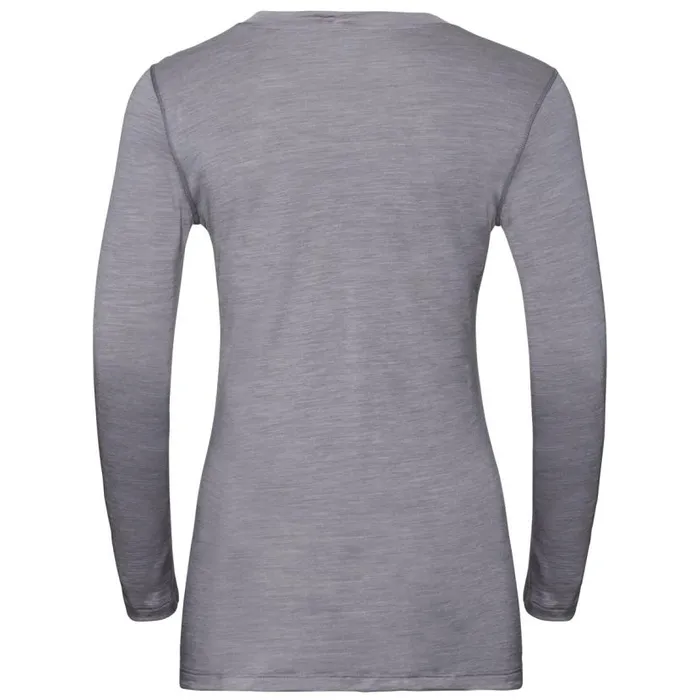 Odlo Base Layers The Performance Wool Light Long Sleeve Base Layer Top Grey Melange 8211 Women