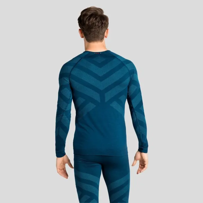 Odlo Base Layers The Performance Wool Warm Long Sleeve Base Layer Deep Dive Melange 8211 Men
