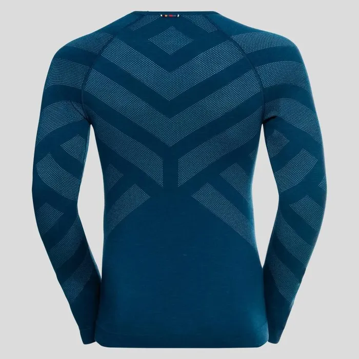 Odlo Base Layers The Performance Wool Warm Long Sleeve Base Layer Deep Dive Melange 8211 Men