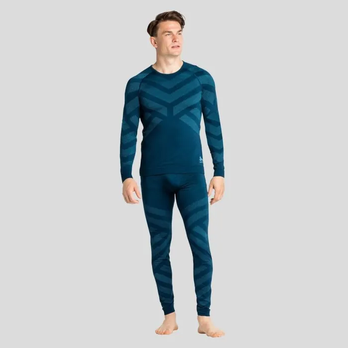 Odlo Base Layers The Performance Wool Warm Long Sleeve Base Layer Deep Dive Melange 8211 Men