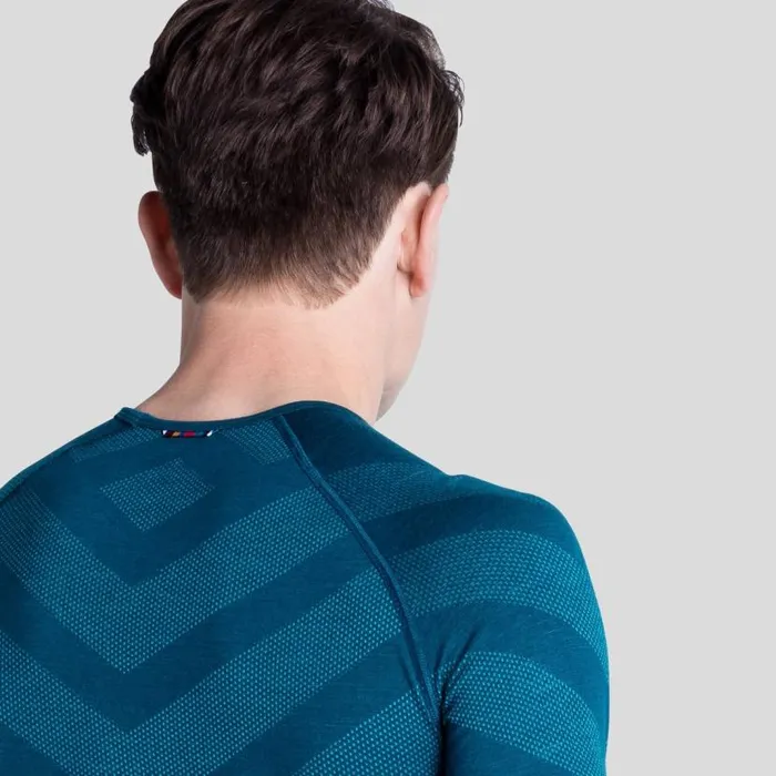Odlo Base Layers The Performance Wool Warm Long Sleeve Base Layer Deep Dive Melange 8211 Men