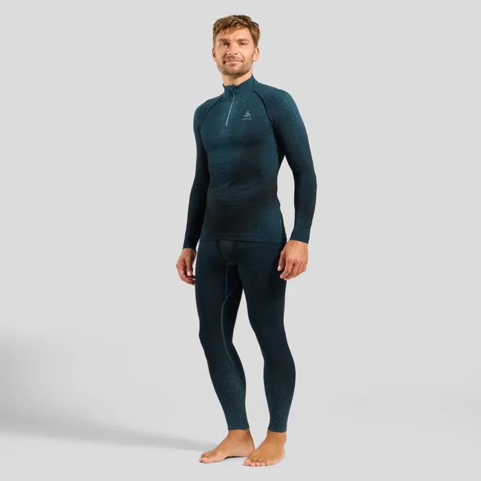 Odlo Base Layers The Pow Blackcomb Base Layer HalfZip Provincial Blue 8211 Men