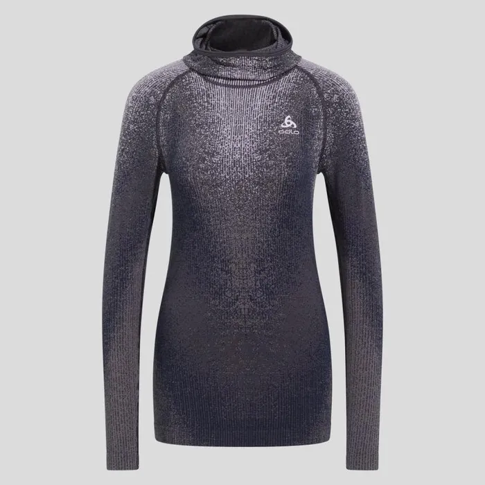 Odlo Base Layers The Pow Blackcomb Base Layer With Facemask Gray Ridge 8211 Women