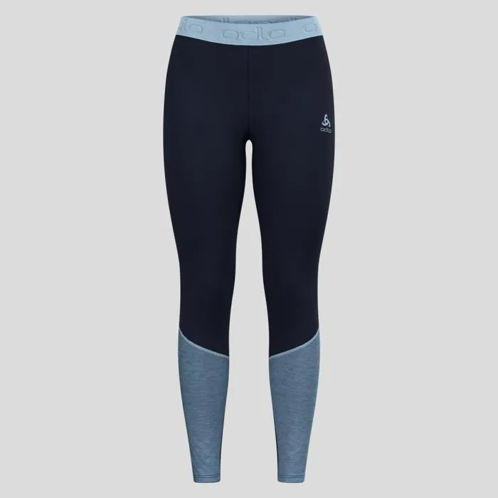 Odlo Base Layers The Revelstoke Performance Wool Warm Base Layer Bottoms Provincial Blue 8211 Dark Sapphire Melange 8211 Women