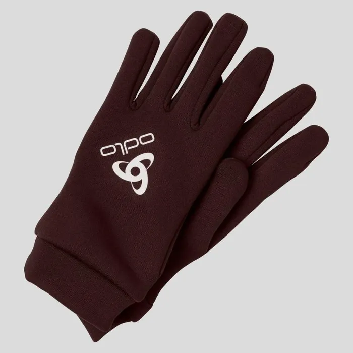 Odlo Headwear and Gloves The Stretchfleece Liner Gloves Fudge 8211 WomenMen