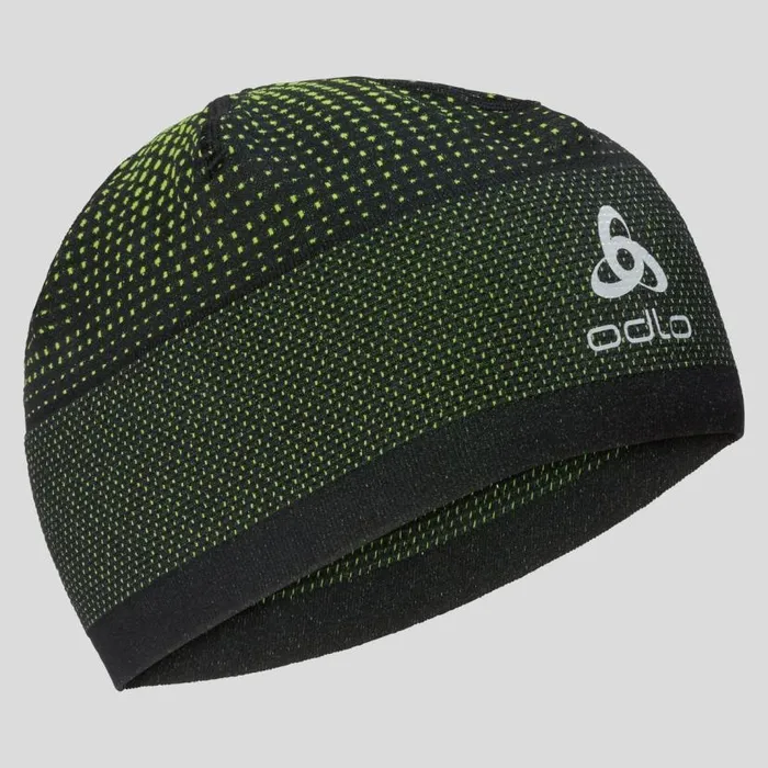 Odlo Headwear and Gloves The Velocity Ceramiwarm Hat Black 8211 Safety Yellow 8211 WomenMen Odlo Headwear and Gloves The Velocity Ceramiwarm Hat Black 8211 Safety Yellow 8211 WomenMen