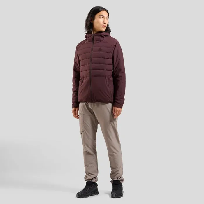 Odlo Jackets and Vests The Ascent SThermic Mid Insulation Hooded Jacket Fudge 8211 Men