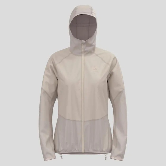 Odlo Jackets and Vests The Dual Dry Performance Knit Waterproof Insulated Running Jacket Silver Cloud 8211 Women