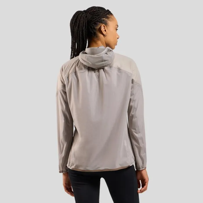 Odlo Jackets and Vests The Dual Dry Performance Knit Waterproof Insulated Running Jacket Silver Cloud 8211 Women