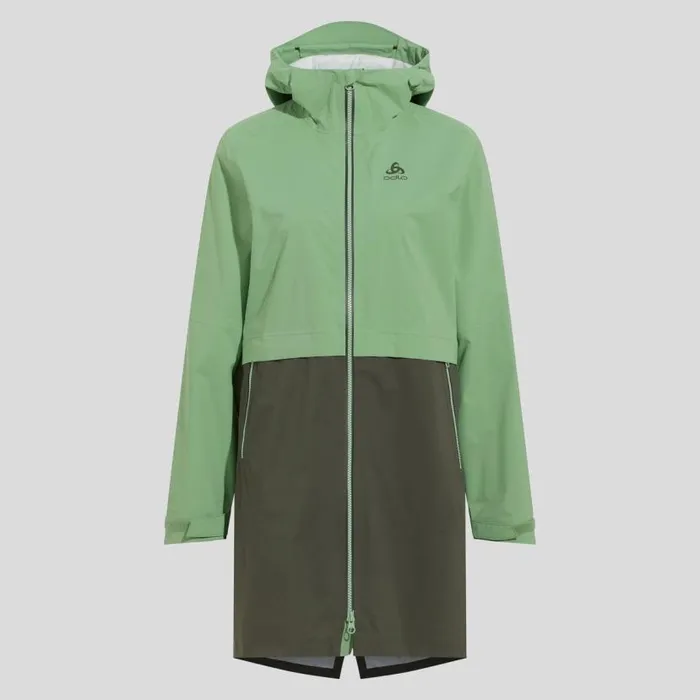 Odlo Jackets and Vests The Logic 25l Rain Parka Loden Frost 8211 Deep Depths 8211 Women