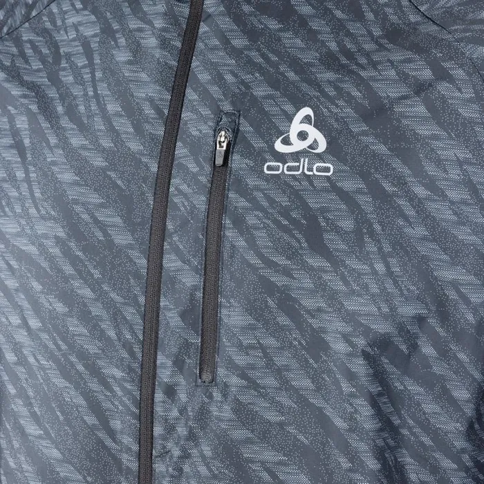 Odlo Jackets and Vests The Zeroweight Print Running Jacket Black 8211 Men