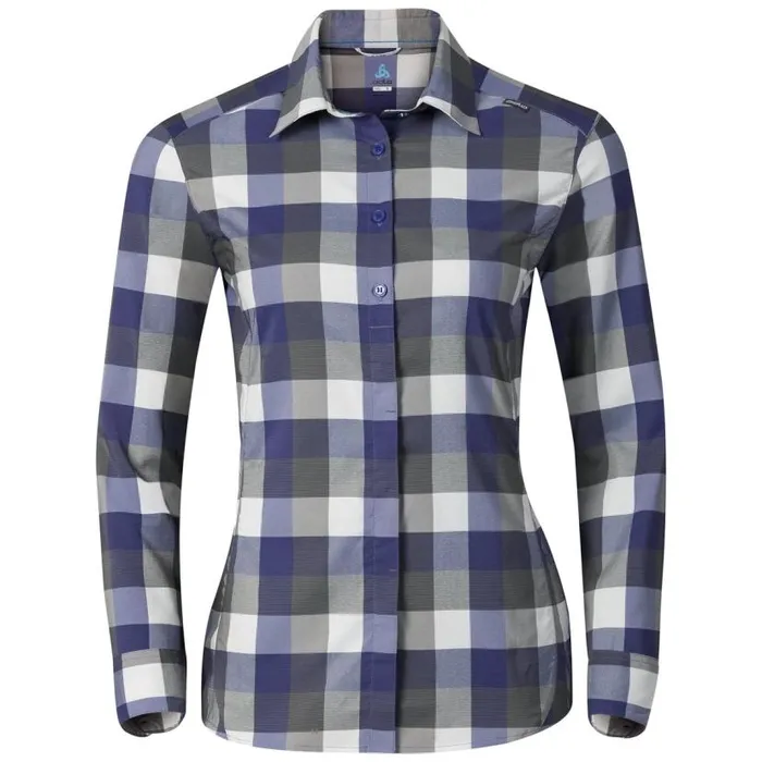 Odlo Mid Layers and Longsleeves Fairview Long Sleeve Blouse Spectrum Blue 8211 White 8211 Odlo Steel Grey 8211 Check 8211 Women Odlo Mid Layers and Longsleeves Fairview Long Sleeve Blouse Spectrum Blue 8211 White 8211 Odlo Steel Grey 8211 Check 8211 Women