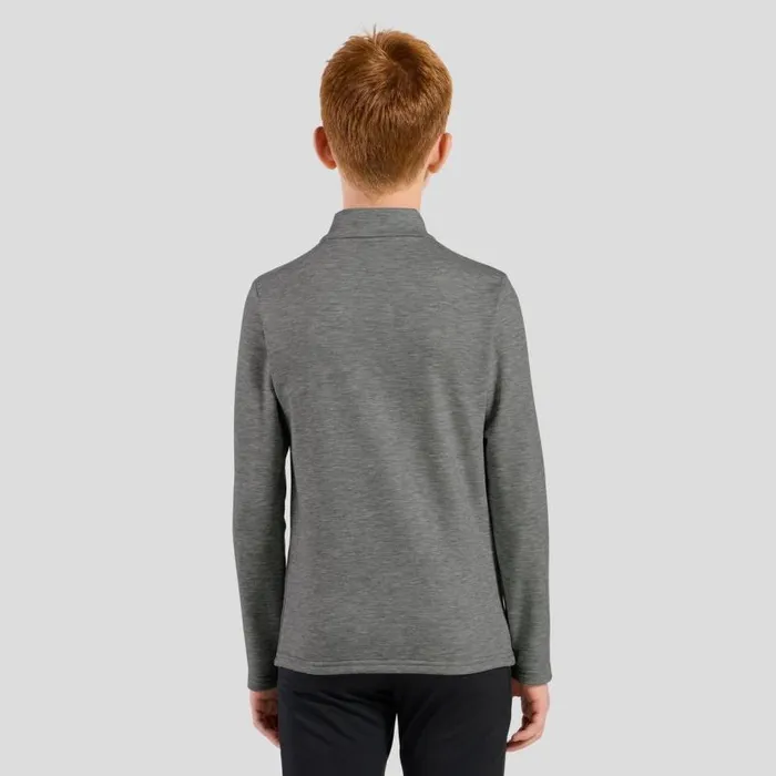 Odlo Mid Layers and Longsleeves The Berra 039 HalfZip Mid Layer Grey Melange 8211 Kids