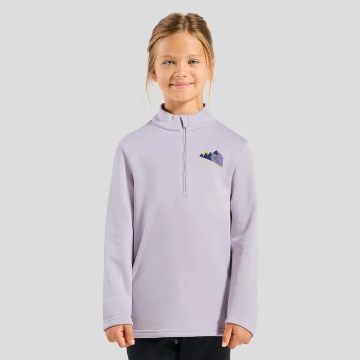 Odlo Mid Layers and Longsleeves The Berra Graphic Half Zip Misty Lilac 8211 Kids Odlo Mid Layers and Longsleeves The Berra Graphic Half Zip Misty Lilac 8211 Kids