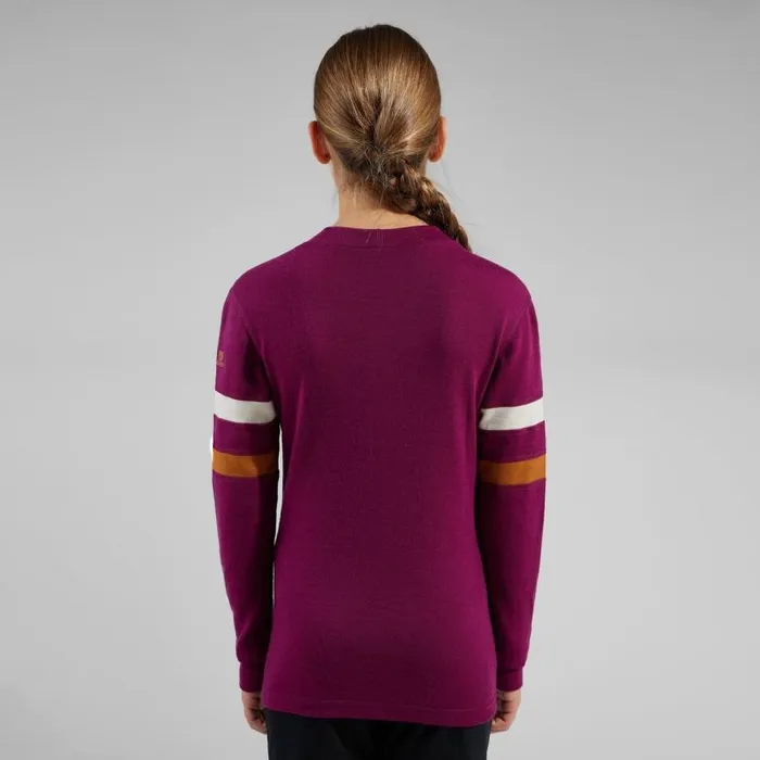 Odlo Mid Layers and Longsleeves The Espeland Merino 215 Mid Layer Amaranth 8211 Kids