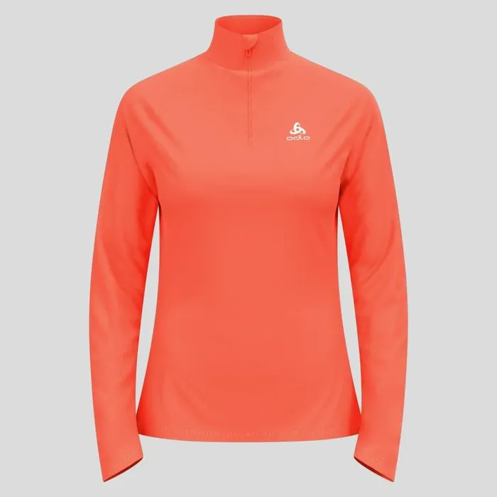 Odlo Mid Layers and Longsleeves The Essentials HalfZip Running Mid Layer Living Coral 8211 Women