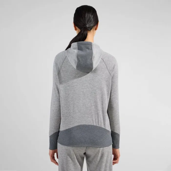 Odlo Mid Layers and Longsleeves The Move Mid Layer Hooded Zip Grey Melange 8211 Women