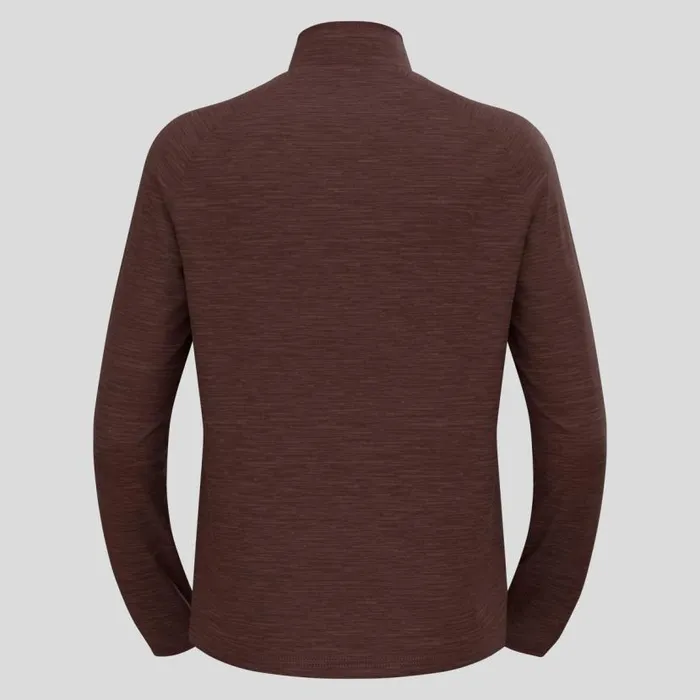 Odlo Mid Layers and Longsleeves The Run Easy HalfZip Mid Layer Top Fudge Melange 8211 Men