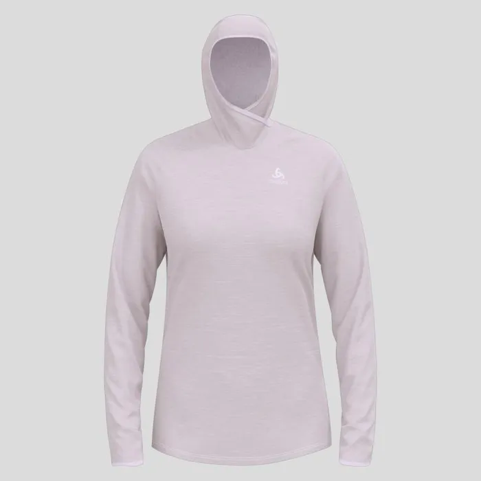 Odlo Mid Layers and Longsleeves The Run Easy Mid Layer Hoody Misty Lilac Melange 8211 Women