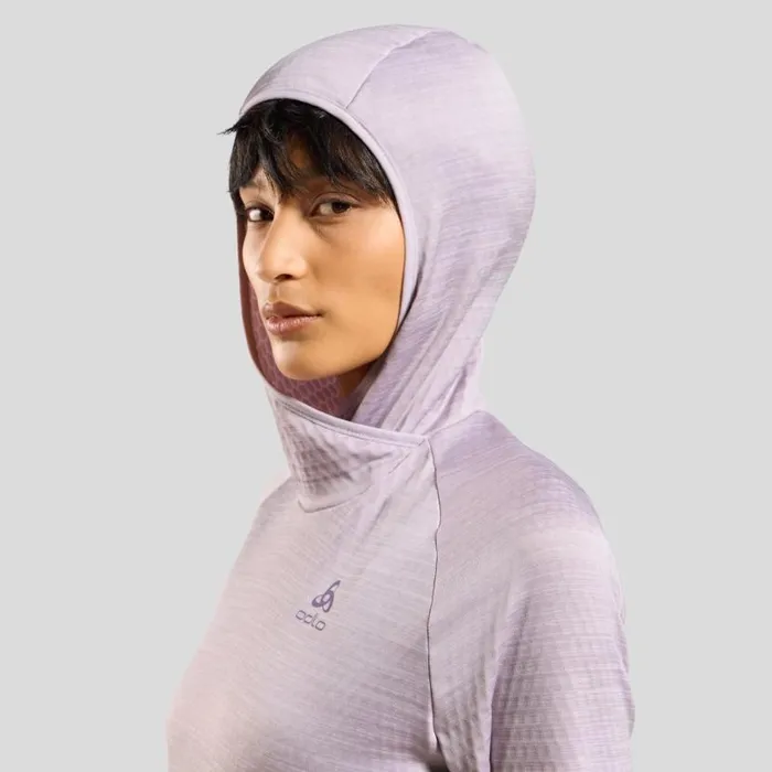 Odlo Mid Layers and Longsleeves The Run Easy Mid Layer Hoody Misty Lilac Melange 8211 Women
