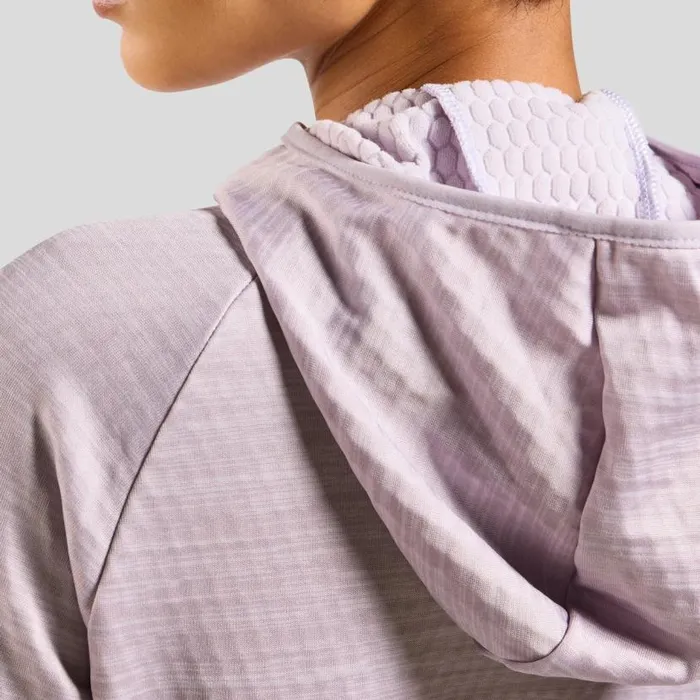 Odlo Mid Layers and Longsleeves The Run Easy Mid Layer Hoody Misty Lilac Melange 8211 Women