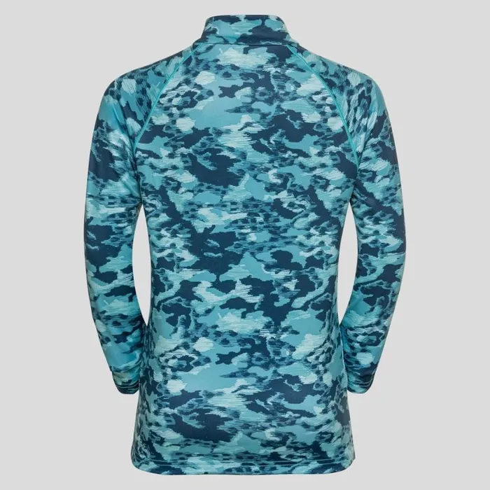 Odlo Mid Layers and Longsleeves The Sesvenna Graphic 039 HalfZip Mid Layer Blue Wing Teal 8211 Kids