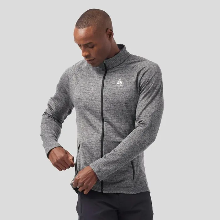 Odlo Mid Layers and Longsleeves The Sesvenna Mid Layer Zip Black Melange 8211 Men Odlo Mid Layers and Longsleeves The Sesvenna Mid Layer Zip Black Melange 8211 Men