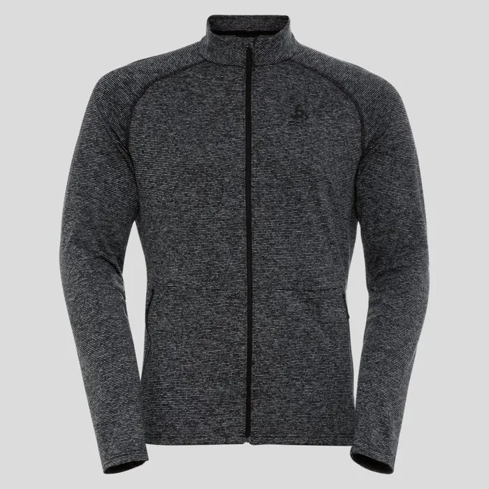 Odlo Mid Layers and Longsleeves The Sesvenna Mid Layer Zip Black Melange 8211 Men