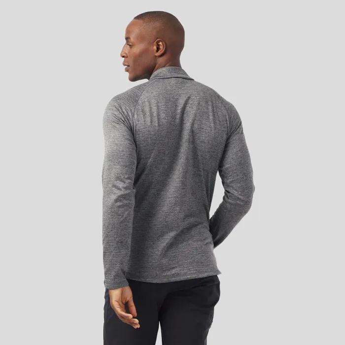 Odlo Mid Layers and Longsleeves The Sesvenna Mid Layer Zip Black Melange 8211 Men