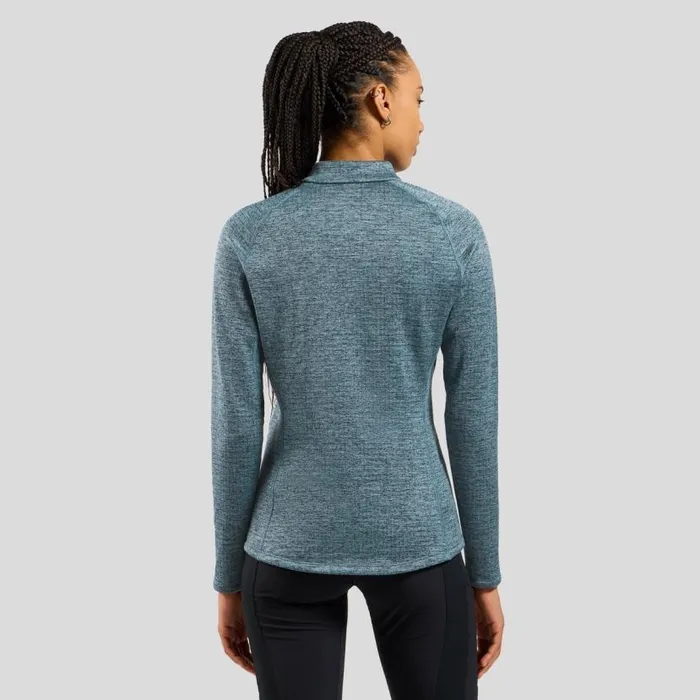 Odlo Mid Layers and Longsleeves The Tencia HalfZip Mid Layer Provincial Blue Melange 8211 Women
