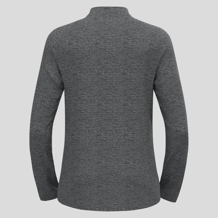 Odlo Mid Layers and Longsleeves The Tencia Mid Layer Zip Dark Grey Melange 8211 Men