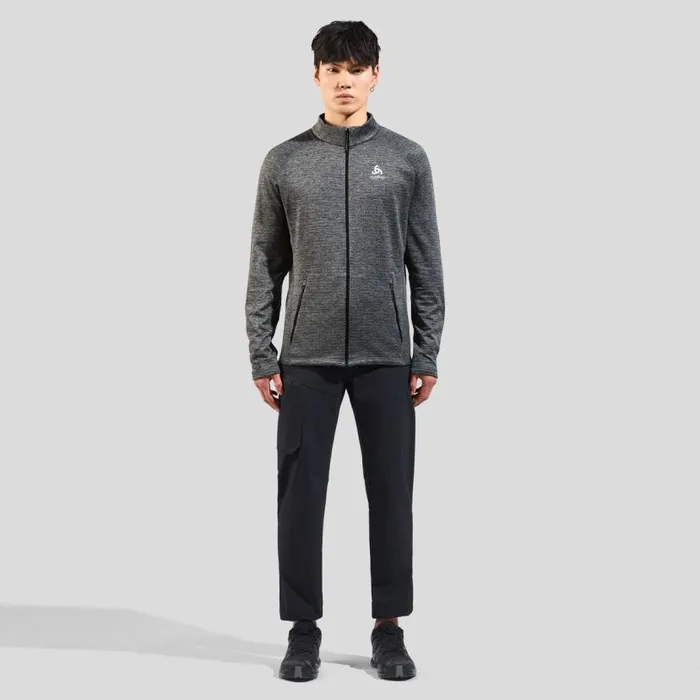 Odlo Mid Layers and Longsleeves The Tencia Mid Layer Zip Dark Grey Melange 8211 Men