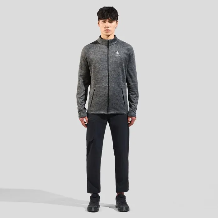 Odlo Mid Layers and Longsleeves The Tencia Mid Layer Zip Dark Grey Melange 8211 Men