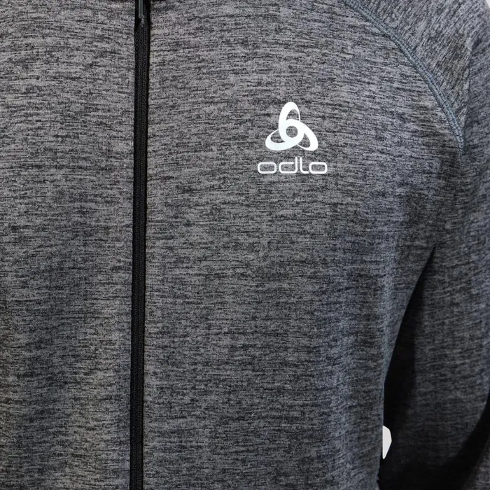 Odlo Mid Layers and Longsleeves The Tencia Mid Layer Zip Dark Grey Melange 8211 Men