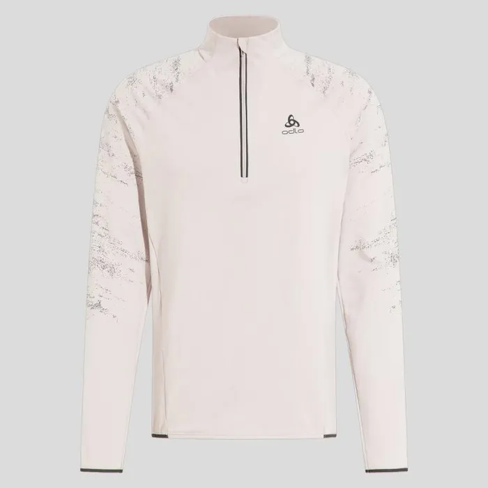 Odlo Mid Layers and Longsleeves The Zeroweight Ceramiwarm Reflective Mid Layer Silver Cloud 8211 Men