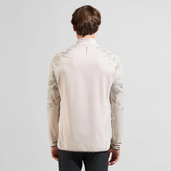Odlo Mid Layers and Longsleeves The Zeroweight Ceramiwarm Reflective Mid Layer Silver Cloud 8211 Men